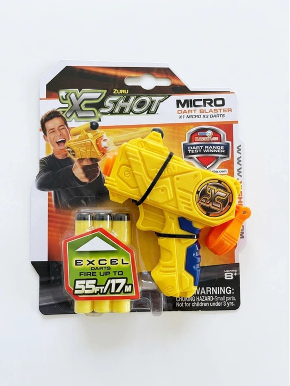 2016 ZURU X-Shot Excel Micro Dart Blaster Yellow 3 Darts #36124 New Sealed
